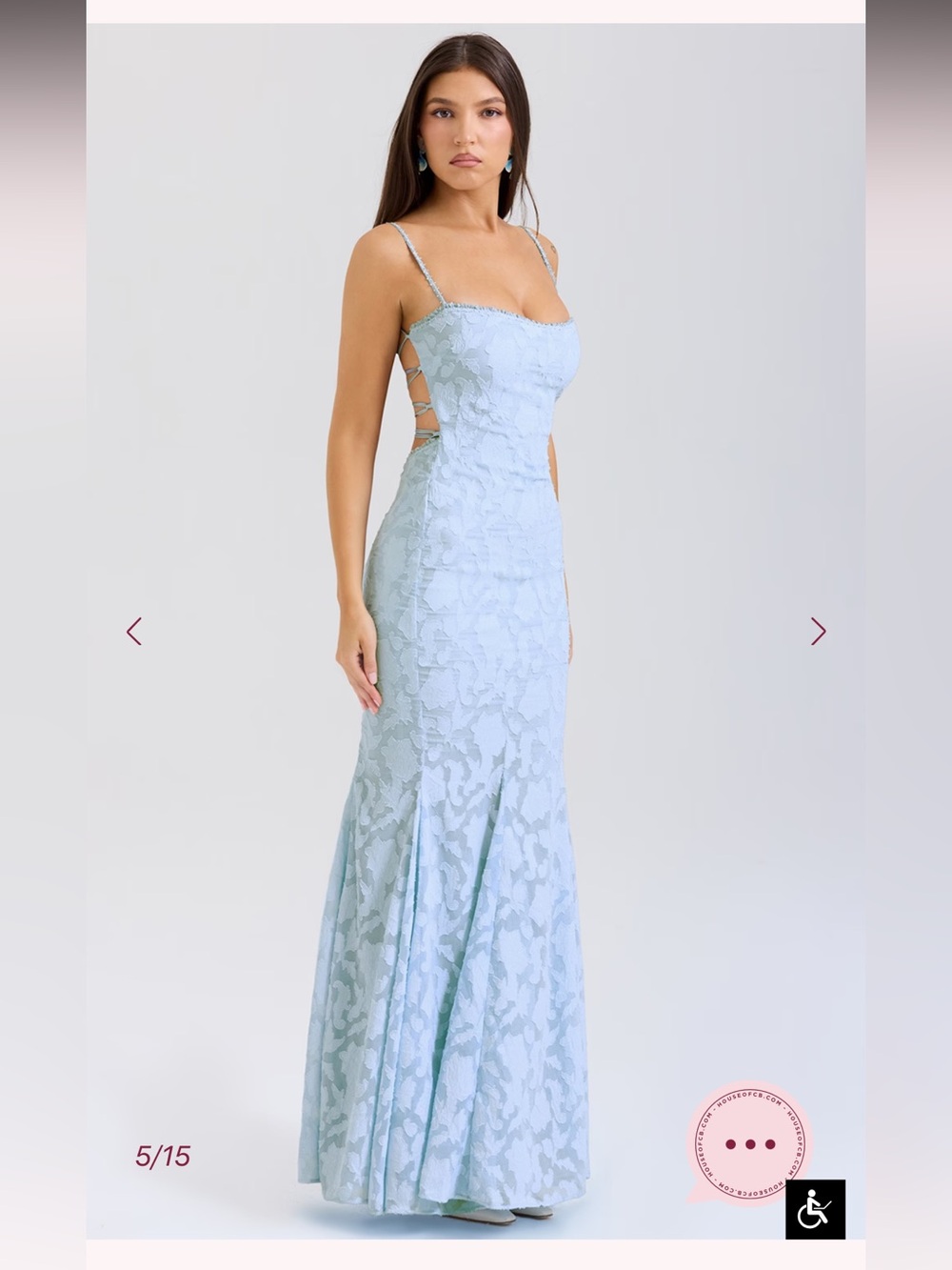 NWOT House of CB Joan Dress in Bluebell